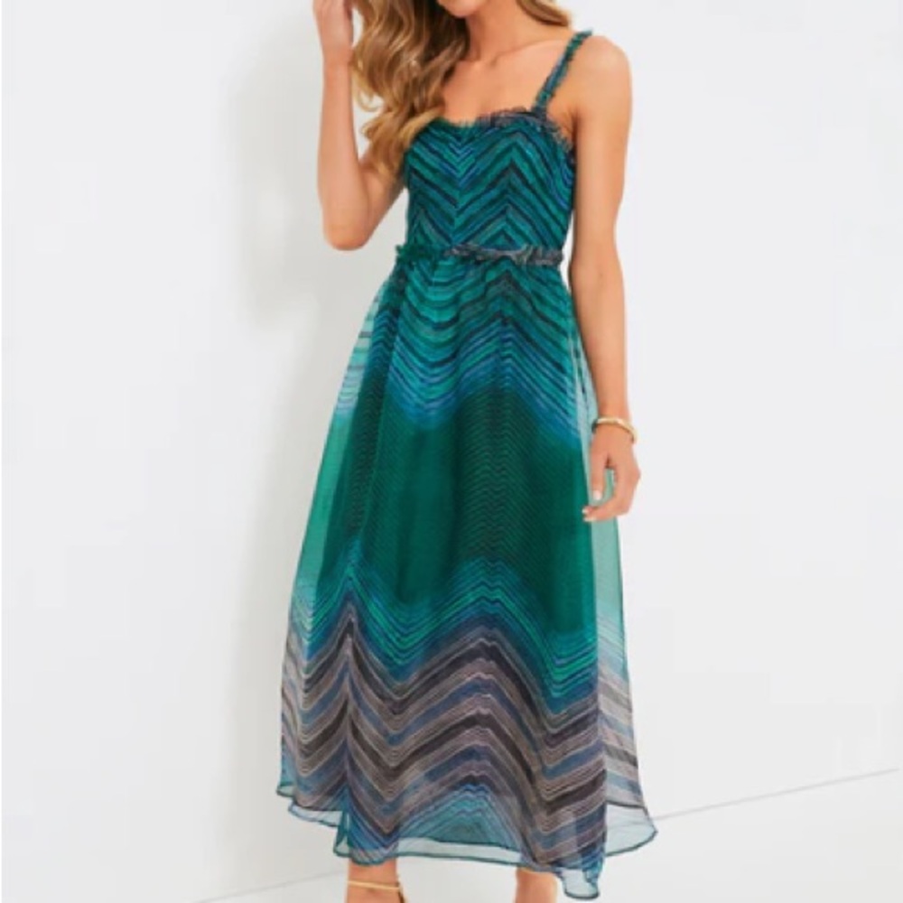 Ulla Johnson Teal Maxi Gisele Dress Size 4